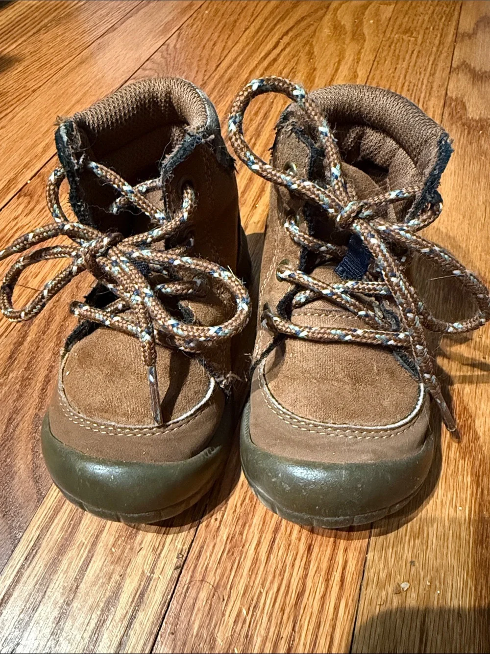 OshKosh B'gosh Brown Suede Lace-Up Toddler Boots
